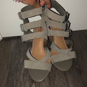 Strappy wedges
